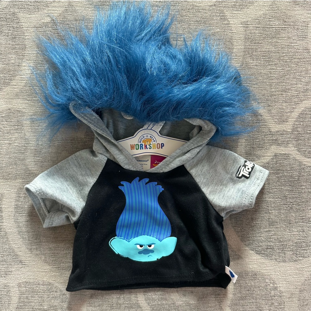 Build a Bear -Branch from Trolls - Branch top w Blue Hair
